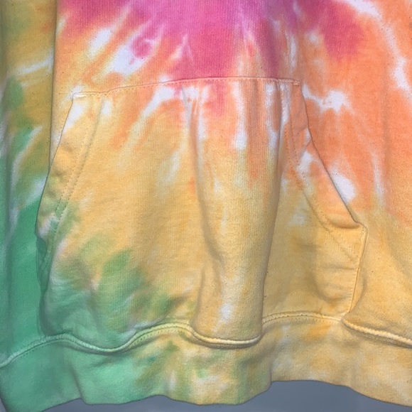 Colortone Rainbow Swirl Tie Dye Crew Pullover Hoodie Sweatshirt IGK M - Picture 3 of 7